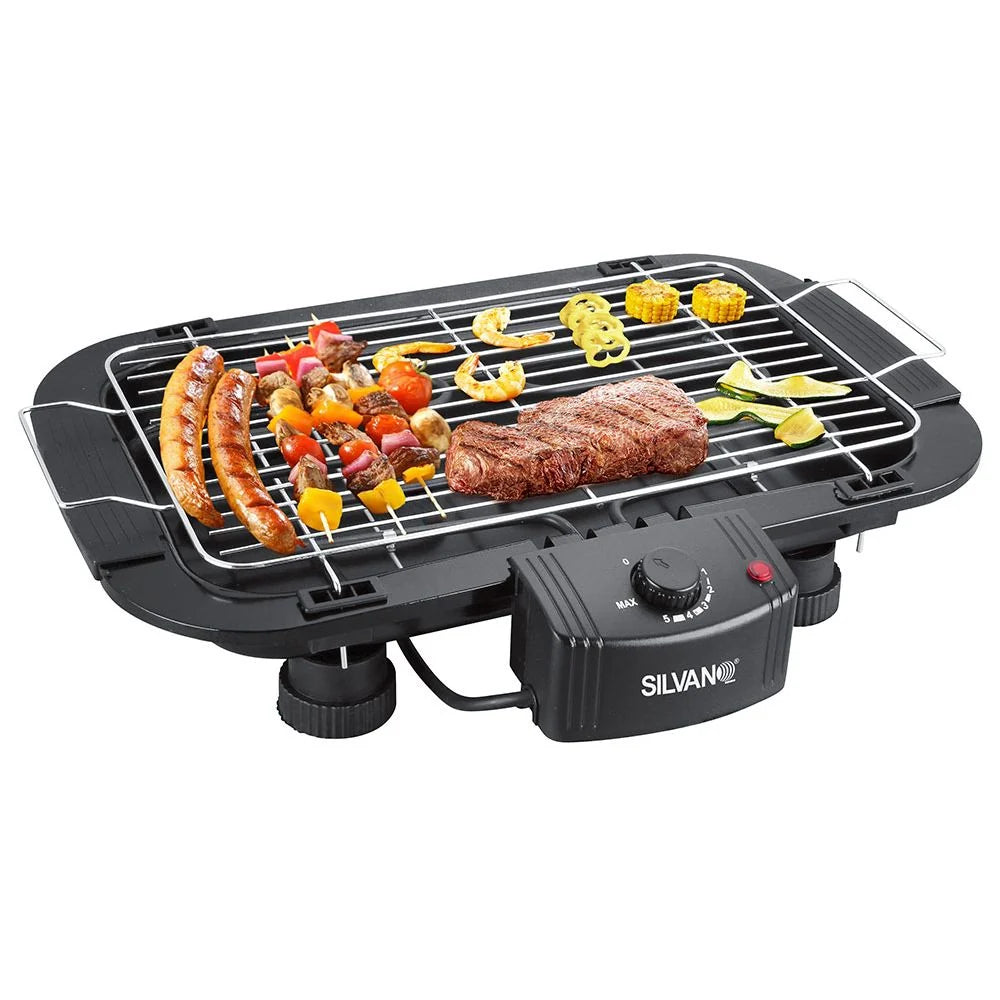 Elektryczny grill-barbecue o mocy 2000 W z 2 poziomami wysokości