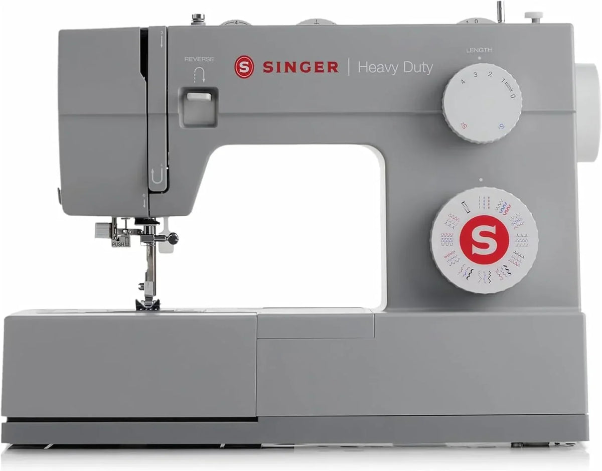 Mechaniczna Maszyna Do Szycia Singer Heavy Duty 4432, 32 Ściegi, Mocny Silnik, Automatyczna Dziurka Na Guziki, Automatyczny Nawlekacz, Wzmocniona Płyta Ze Stali Nierdzewnej