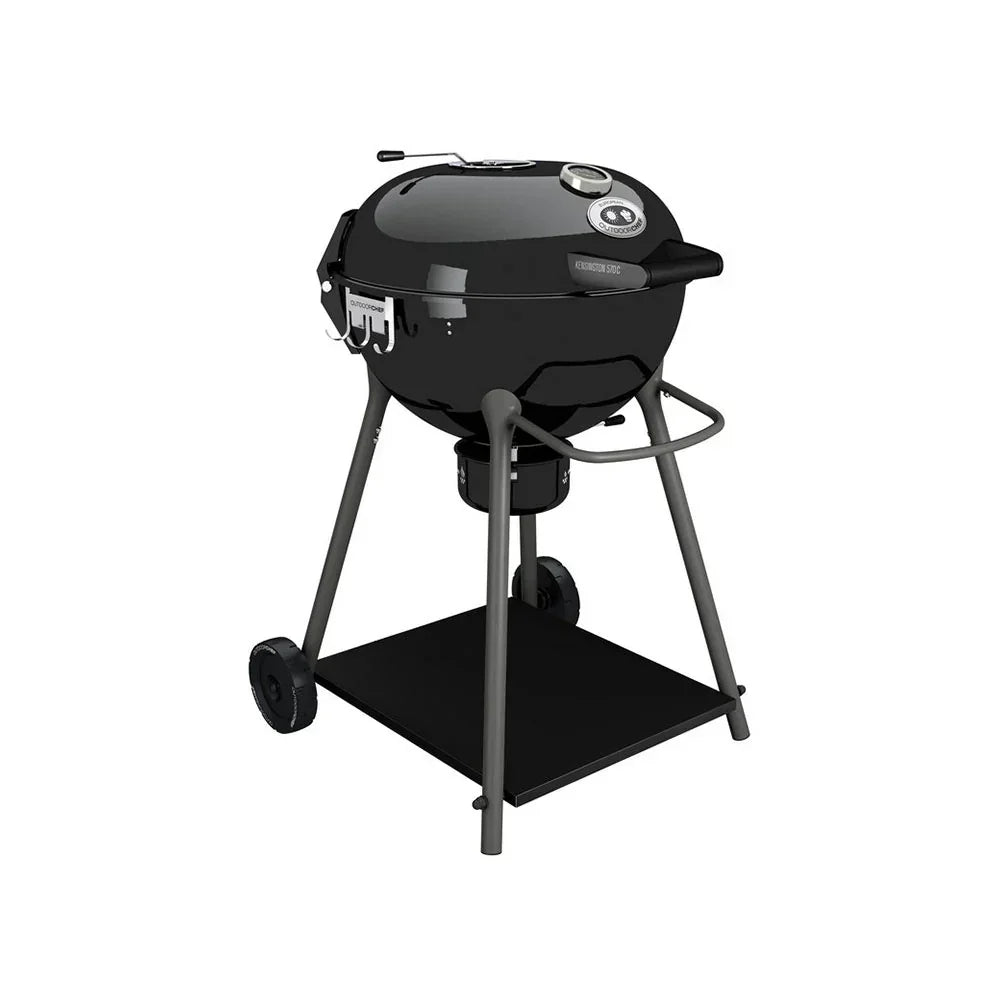 2026 Grill kulisty na węgiel drzewny Outdoorchef KENSINGTON 570 C – system lejków Slide-Trichter do bezpośredniego/pośredniego grzania – czarny