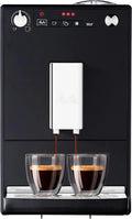 Melitta, Solo E950-222, Superautomatyczny ekspres do kawy z młynkiem, 15 barów, kawa ziarnista Espresso, automatyczne czyszczenie, możliwość indywidualnego dostosowania, Pure Black
