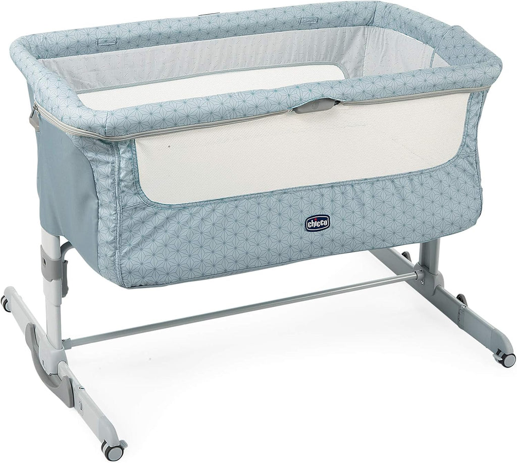 Chicco Next2Me Dream Dostawka Dziecięca - Do Wspólnego Spania z Dzieckiem, Materac, Funkcja Bujania, Otwierany Bok, Regulacja Wysokości, Okienka z Siateczki, Kółka i Torba Podróżna, 0-6 miesięcy, 9 kg