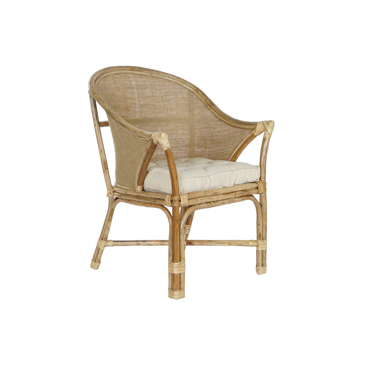 Fåtölj DKD Home Decor Vit Brun 66 x 50 x 90 cm