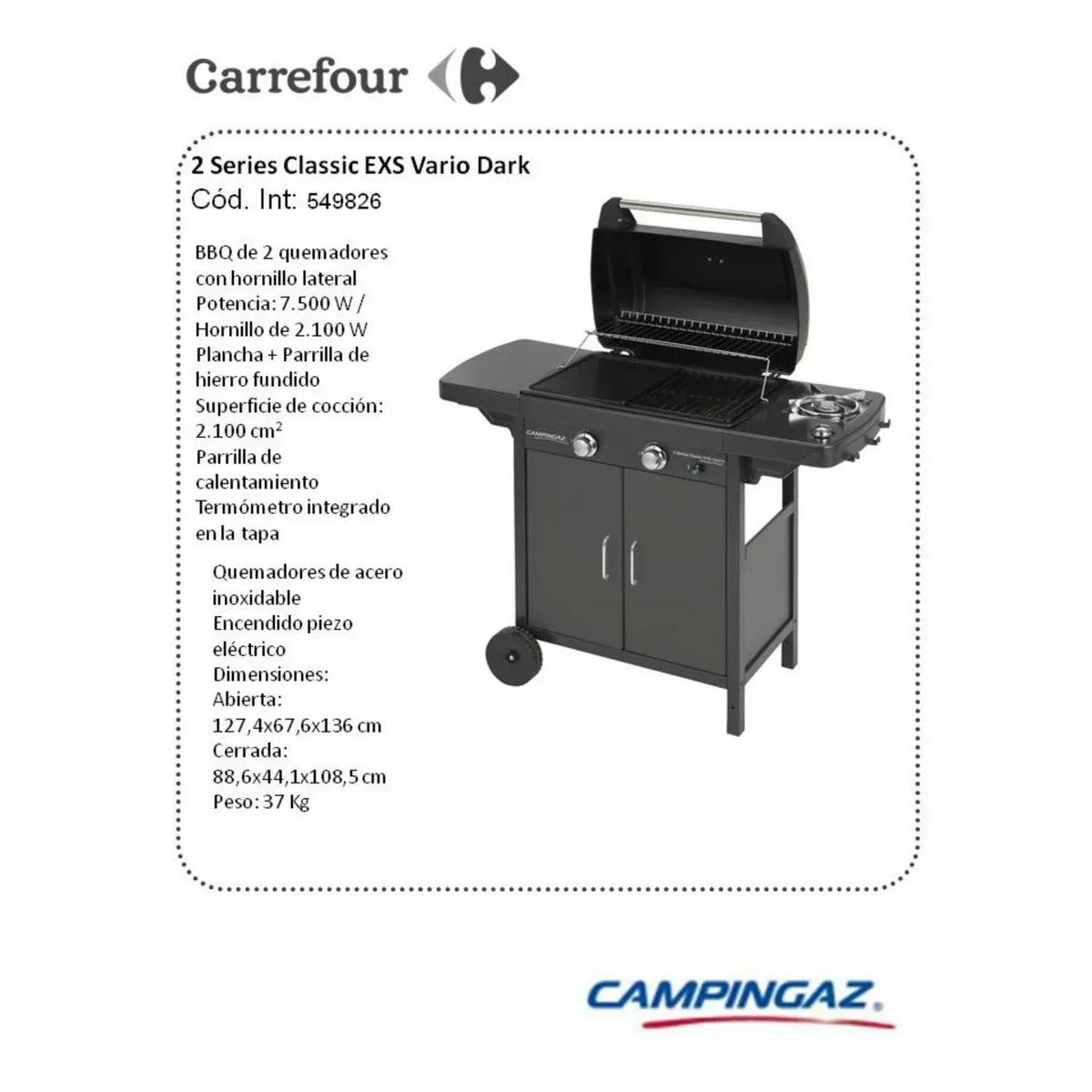 Grill gazowy 2 Series Classic EXS Vario Dark