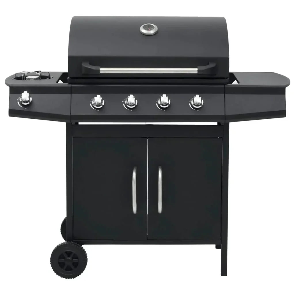 Grill Gazowy 4+1 Palniki Czarny Vidaxl