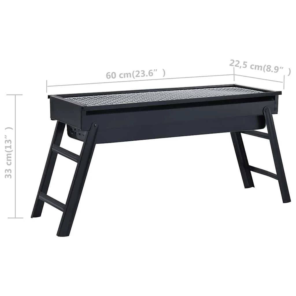 Przenośny grill kempingowy stalowy 60x22,5x33 cm VidaXL