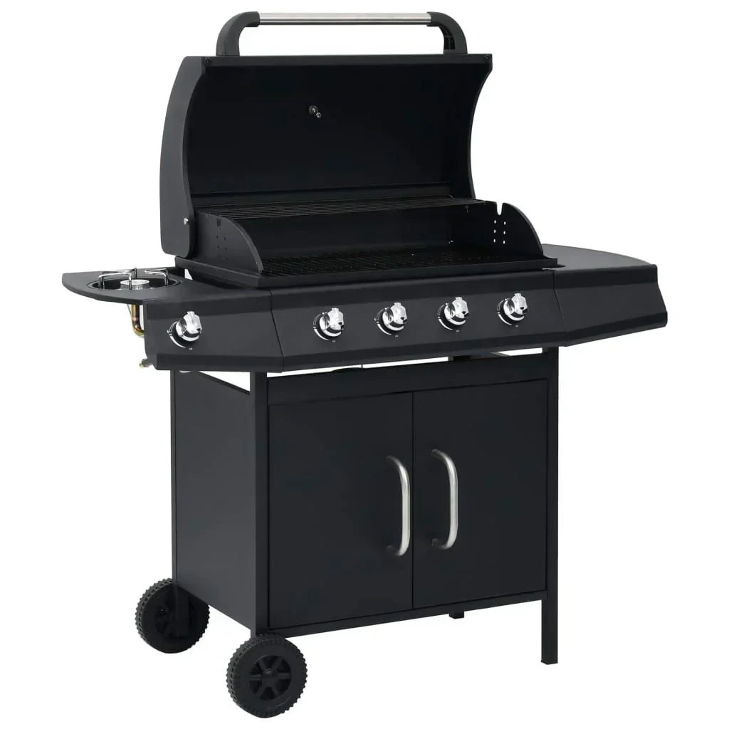 Grill Gazowy 4+1 Palniki Czarny Vidaxl
