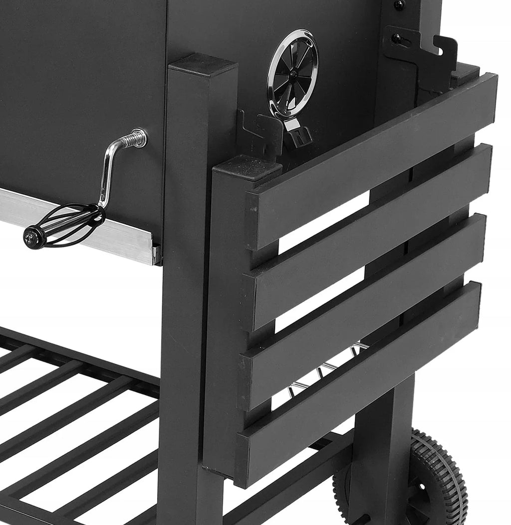 LARGE XXL CHARCOAL GRILL ADJUSTABLE CAST IRON GRATE 78x42.5mm 3 SHELVES LUND