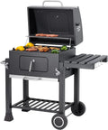 Grill węglowy Tarrington House Memphis XL, termometr, składane stoliki, haczyki na akcesoria, system Smart-Grid, kółka