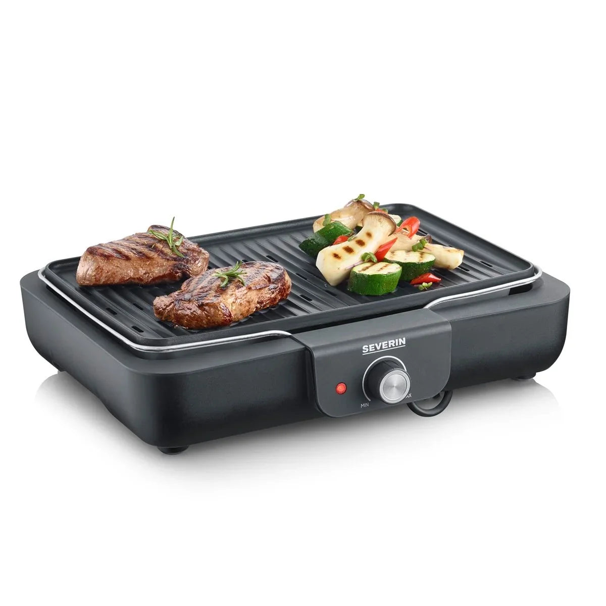 Grill stołowy z płytą grillową Severin PG 8556 - 2300 W czarny
