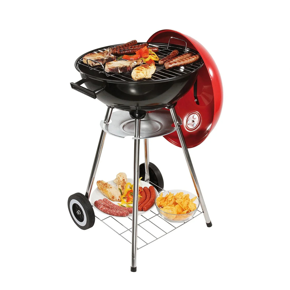 Livoo Grill Węglowy 41cm Czerwony/Czarny - Doc172r