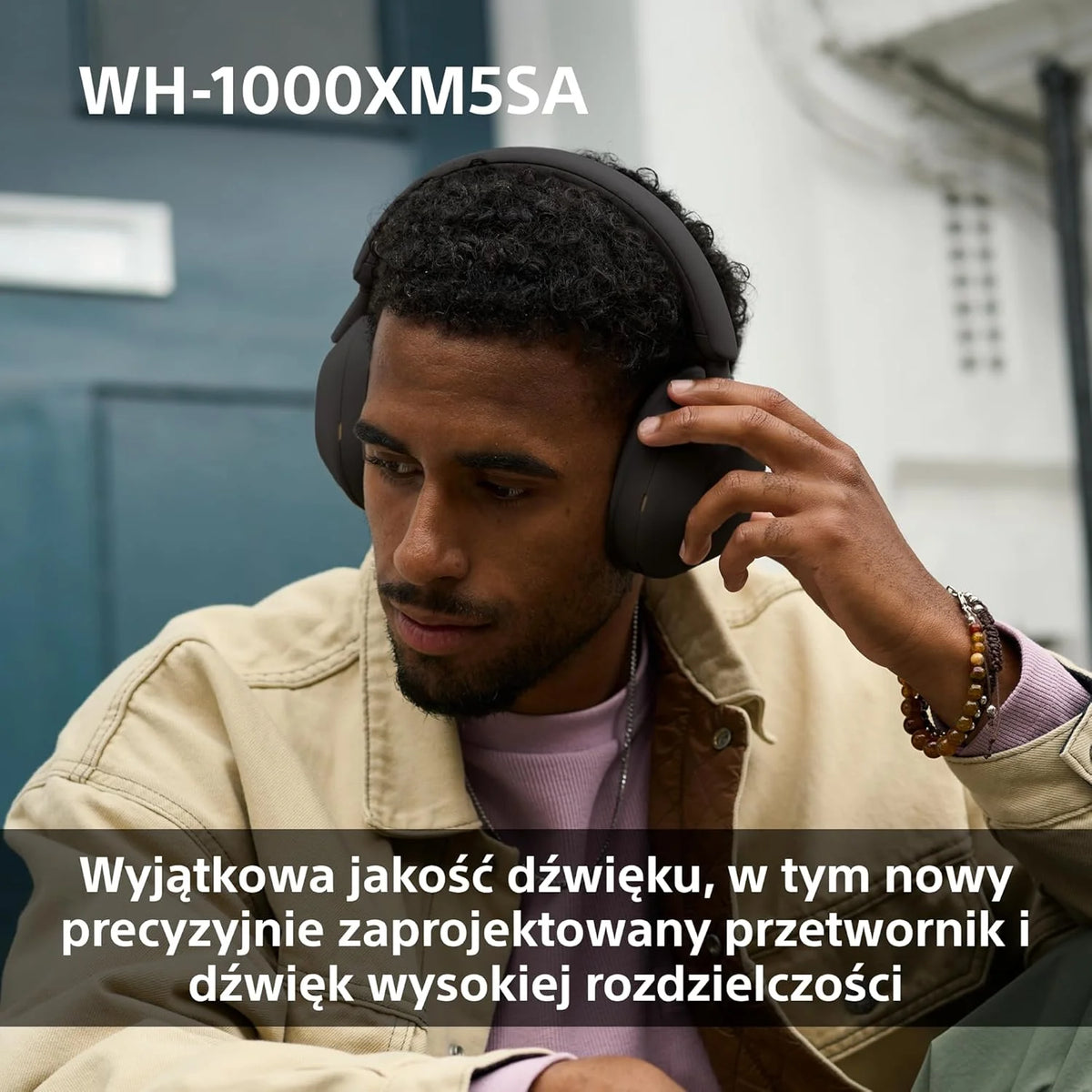 Sony WH-1000XM5 ANC Bezprzewodowe słuchawki nauszne z redukcją hałasu, Bluetooth, krystalicznie czystą jakością rozmów, Hi-Res, do 30 godzin pracy na baterii, szybkie ładowanie, Alexa i Asystent Google, iOS i Android - Czarne