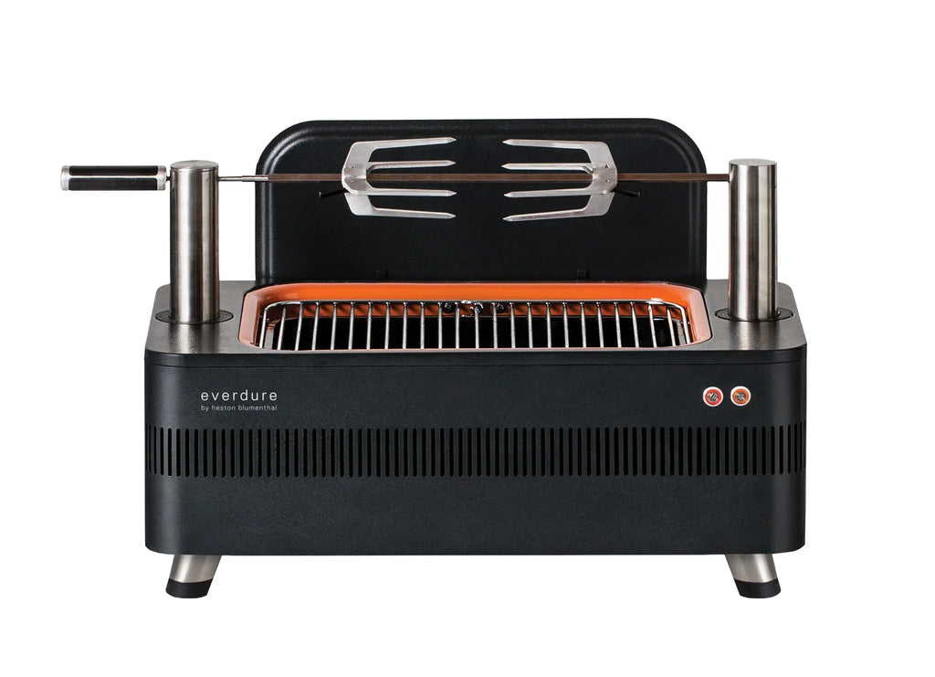 2026 Grill Węglowy z Zapłonem Elektrycznym – 1400W Szybki Zapłon Płomieniem™ – Zawiera Rożen Obrotowy (15 kg) i Stojak