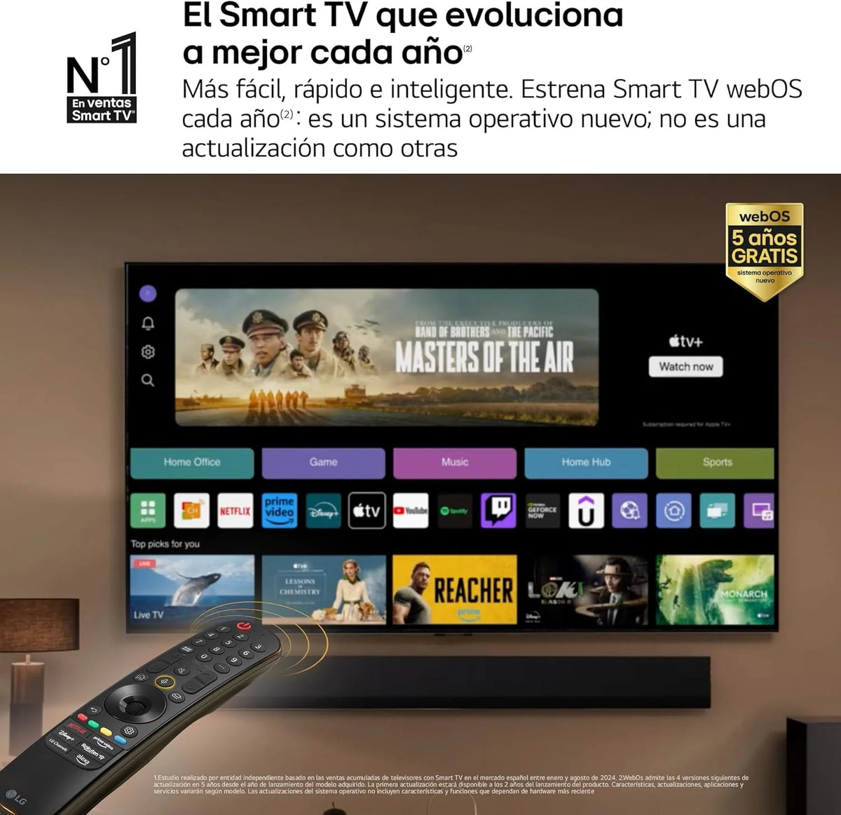 65UT73006LA 65 ",UHD 4K, Seria UT73, Smart TV, WebOS24, Procesor a5, HDR10, Dolby Digital Plus, SmartTV, 3840x2160, Czarny