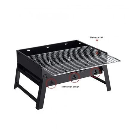 Składany przenośny grill węglowy do BBQ 43x29x20cm