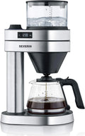 SEVERIN Filterkaffeemaschine Caprice, wie von Hand aufgebrüht mit dem Kaffeebereiter für bis zu 8 Tassen, Kaffeemaschine mit Timer, Edelstahl-gebürstet/schwarz-matt, KA 5760(Single)