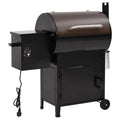 Grill Na Pellet Z Kominem Czarny Żelazny 104 cm Vidaxl