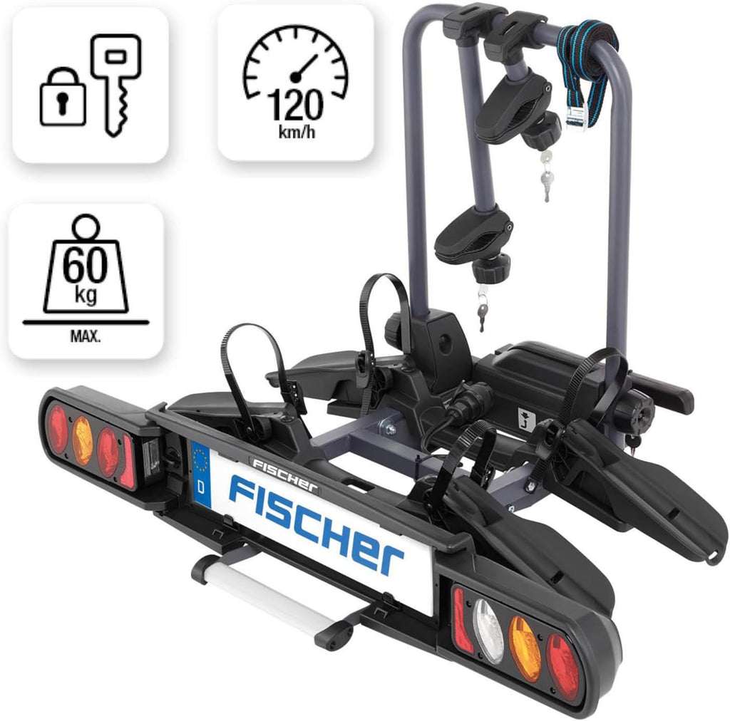 Fischer 126001 Bagażnik, Czarny, Na 2 Rowery