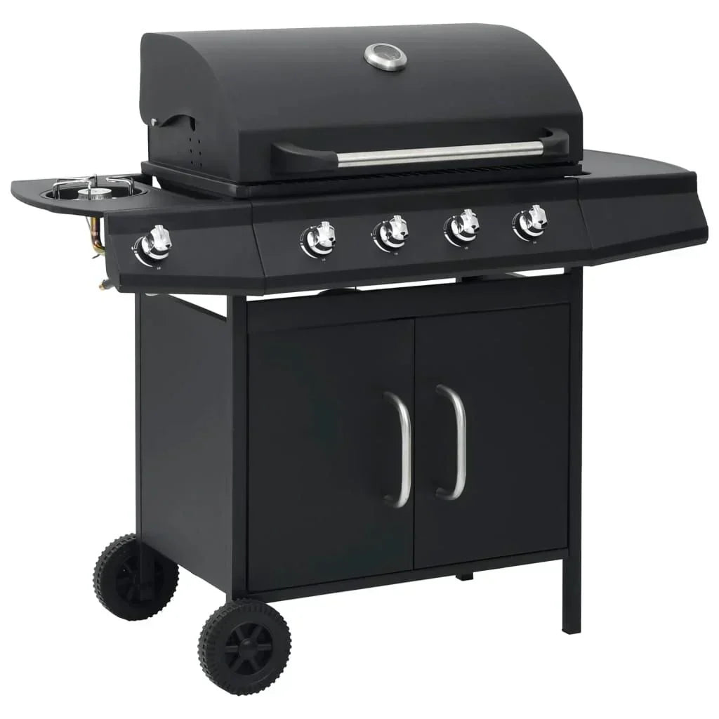 Grill Gazowy 4+1 Palniki Czarny Vidaxl