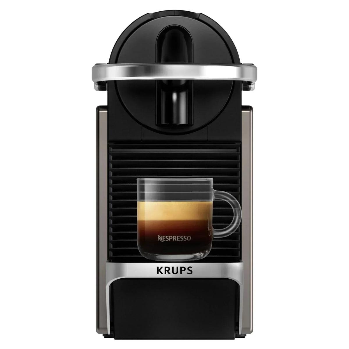 2025 Ekspres do kawy na kapsułki Krups Nespresso Pixie Redesign | Espresso i Lungo | Styl industrialny | Niskie zużycie energii | Automatyczne wyłączanie | Regulowana tacka | Kapsułki nadające się do recyklingu | Model XN306T