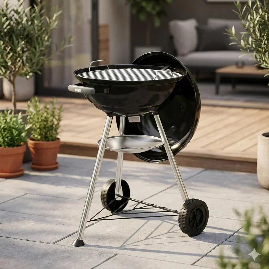 Grill węglowy Weber Compact Kettle, 47 cm + 3 kg brykietu