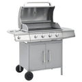 Grill Gazowy Barbacoa 4+1 Palniki Srebrny Vidaxl