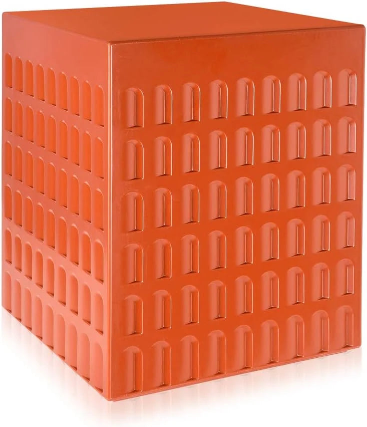 Kartell – Taboret, kolor czerwona ziemia, 36 x 45 x 36 cm